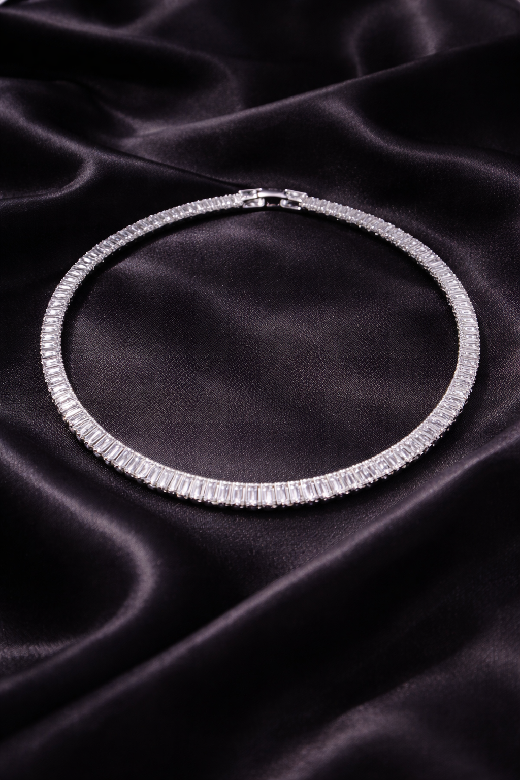 Round Cut 92.5 Stterling Silver Bracelet