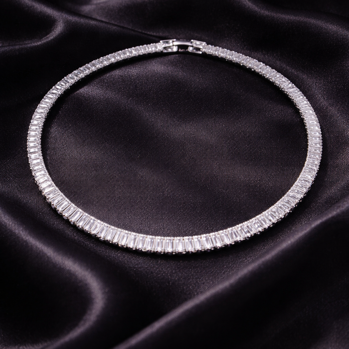 Round Cut 92.5 Stterling Silver Bracelet