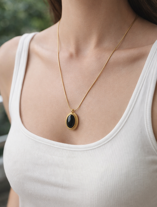 Moonburst Midnight Promise Necklace