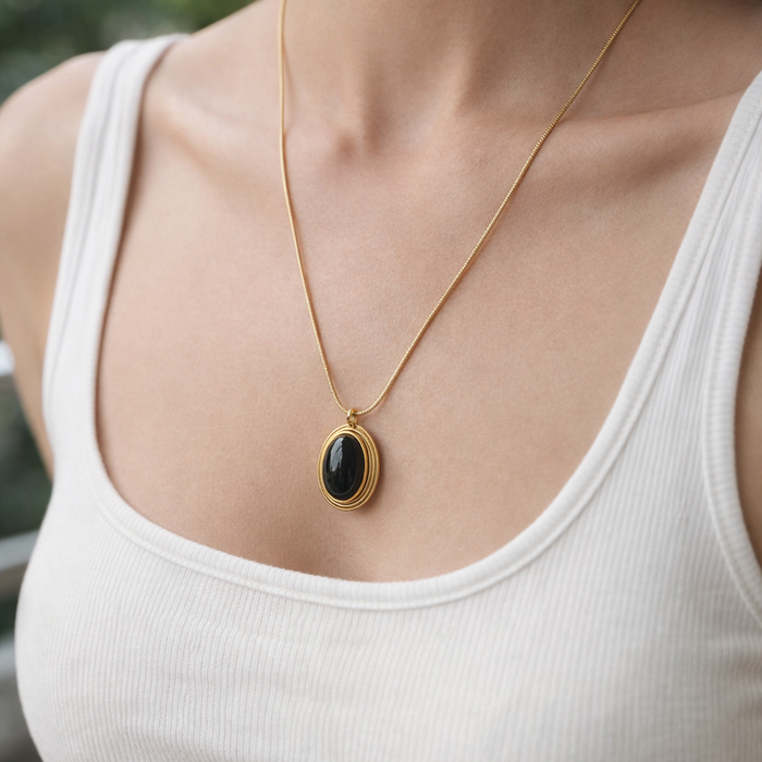 Moonburst Midnight Promise Necklace