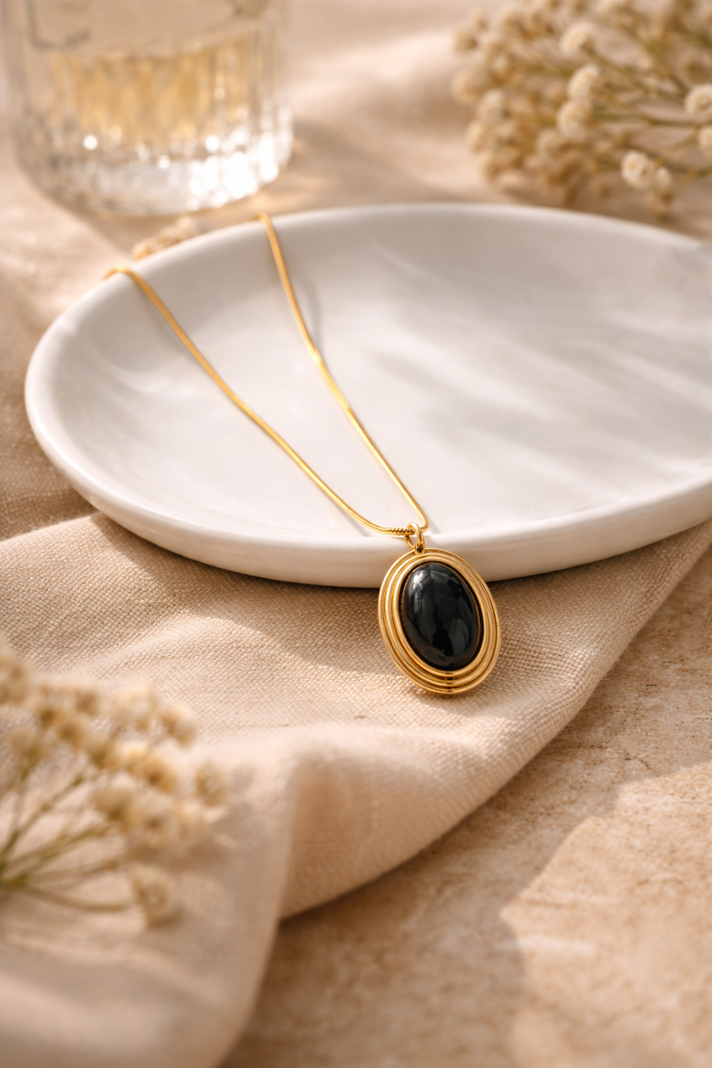 Moonburst Midnight Promise Necklace