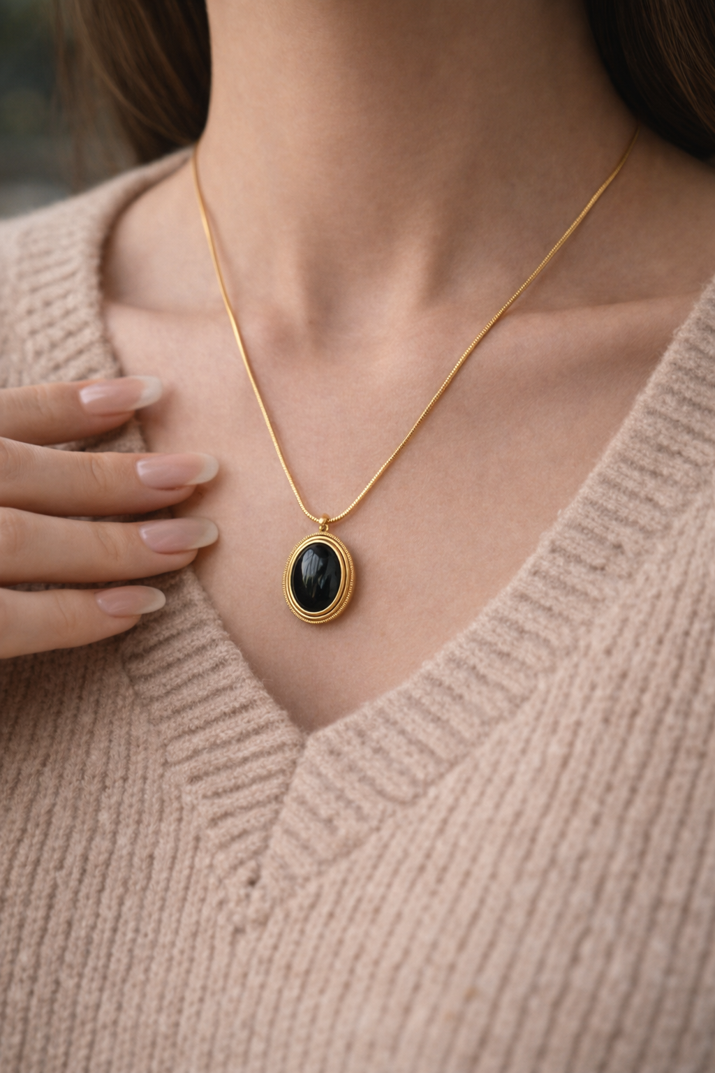 Moonburst Midnight Promise Necklace